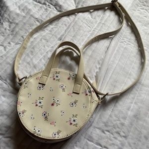 Tan floral purse